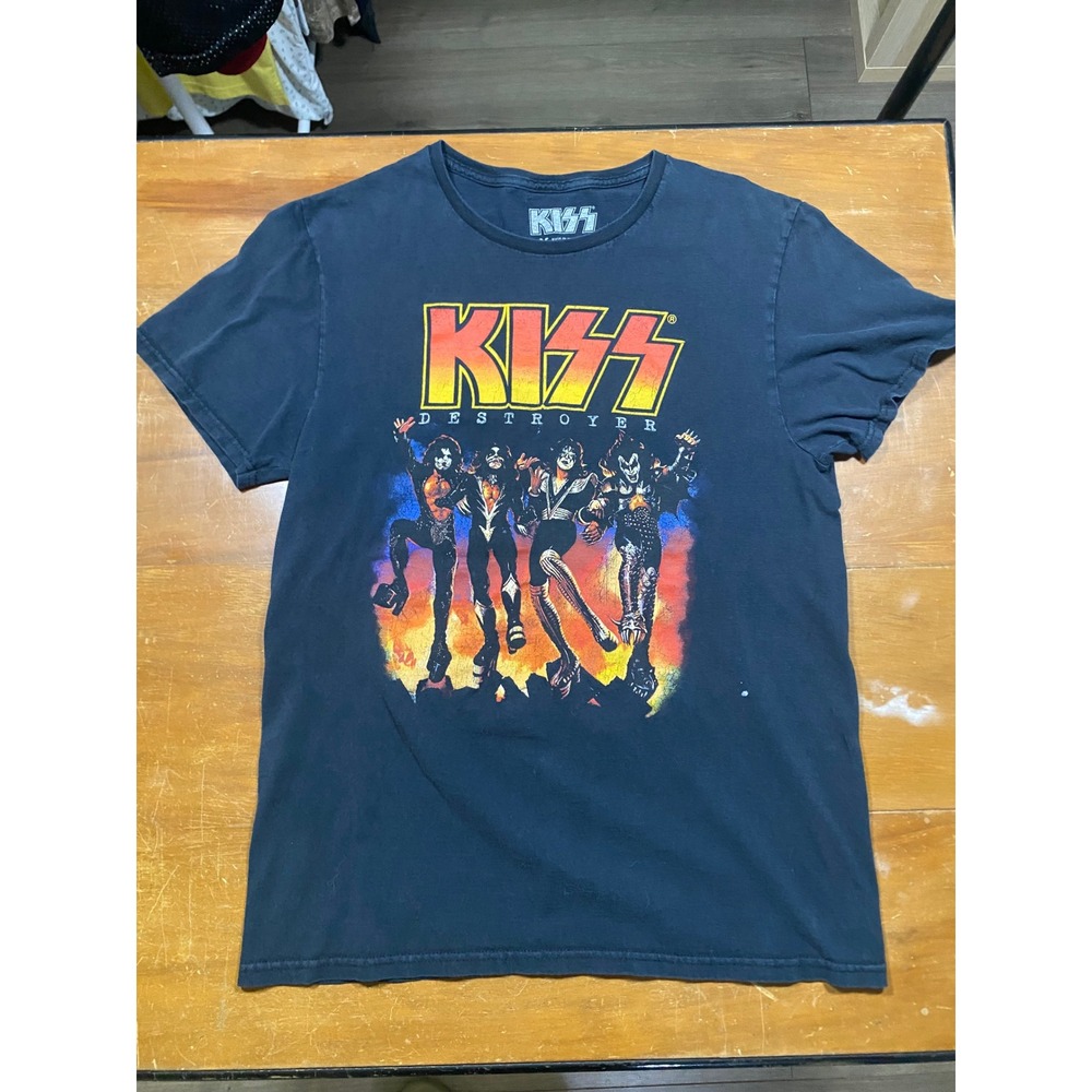 KISS Destroyer Band T-Shirt Mens Size Medium Black Good Condition 2019 Tee